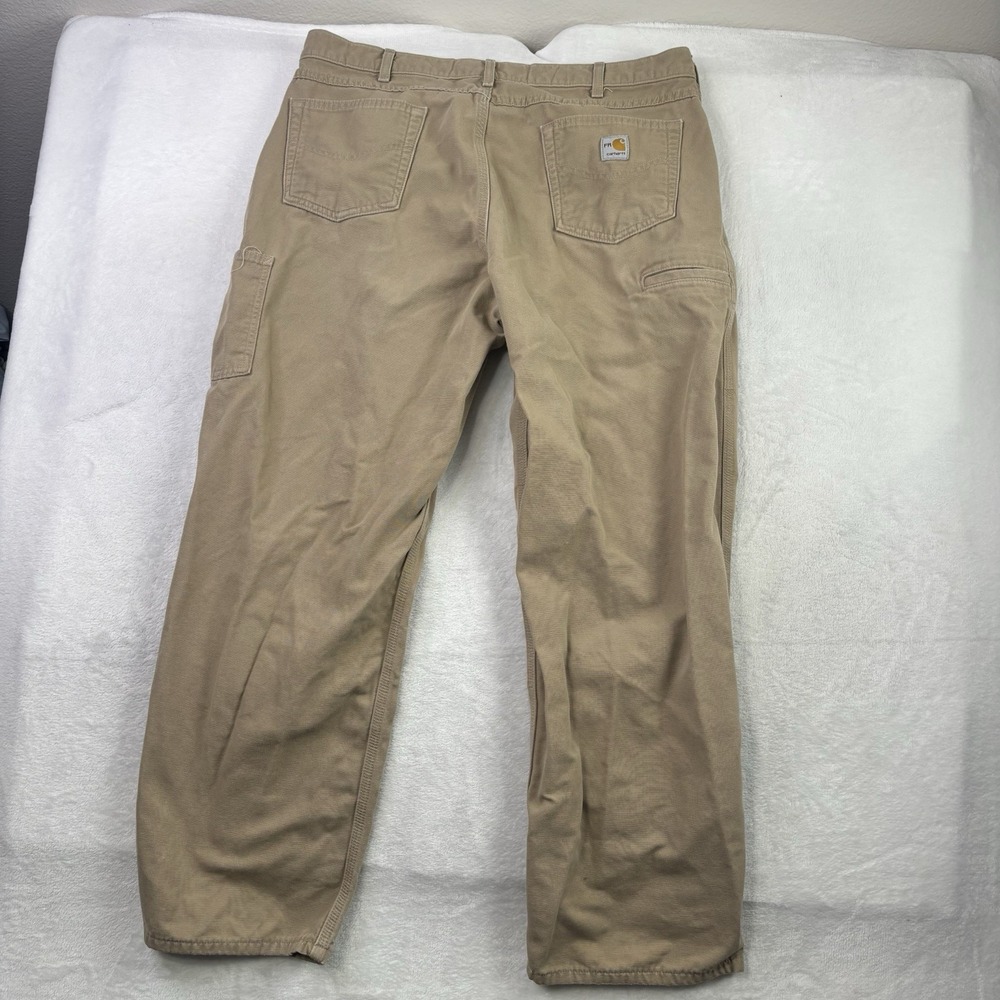 Carhartt FR Loose Fit Beige Khaki Workwear Pants Men's Waist 40" x 31" Inseam - Picture 7 of 10